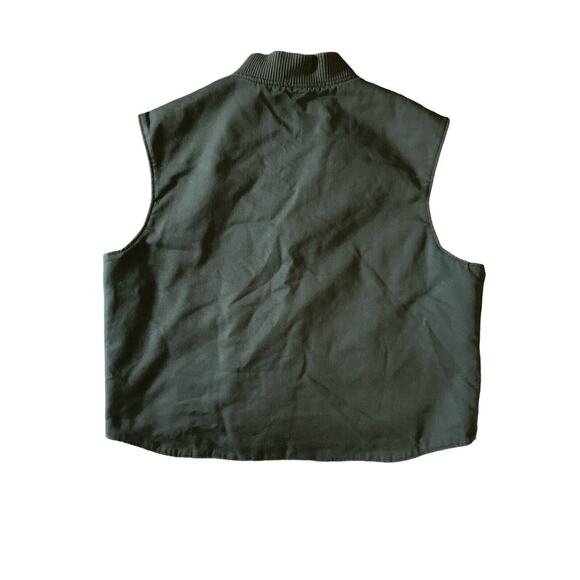 Vtg Military Style Army Green Thinsulate Full Zip Large Vest - Picture 6 of 8